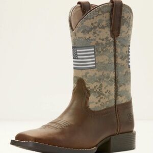 Ariat Brown and Camo Western Boots